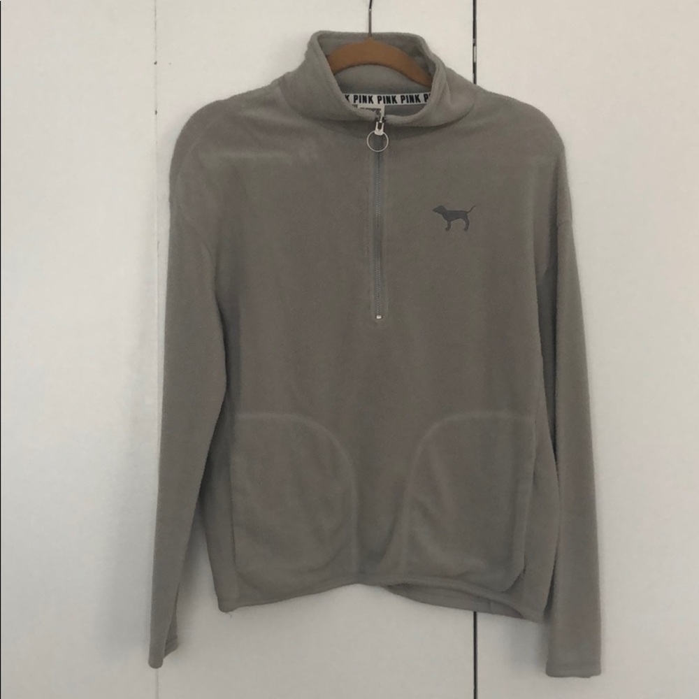 Half-zip Victoria’s Secret (Pink) - Grey Fleece XS